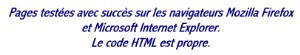 Testé Mozilla Firefox et MSIE