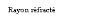 Zone de Texte: Rayon rfract

